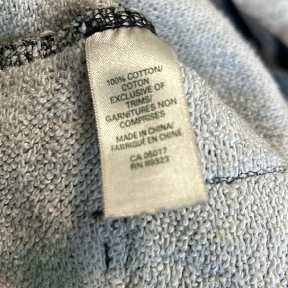 Roots Sleeveless Pullover  Size Small Front Pockets Gray Black‎ Cotton Terry - Picture 4 of 7